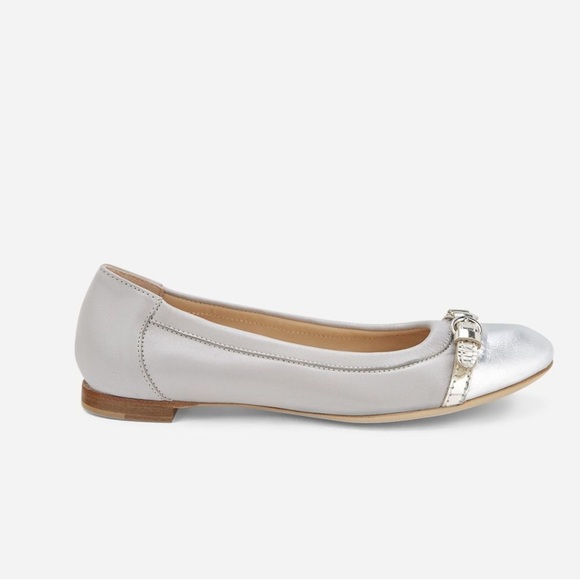 AGL Metallic Silver and Gray "Monika" Ballet Flat - Picture 4 of 10